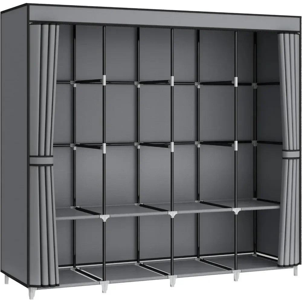 67 Inch Portable Closet Wardrobe, Clothes Rack Storage