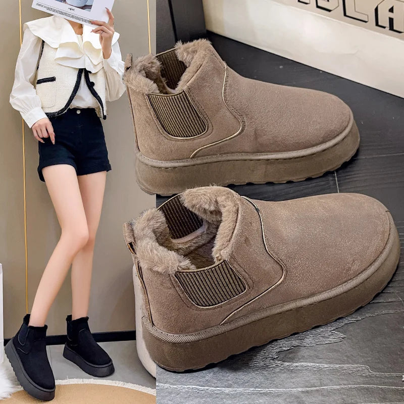 Winter Women Snow Boots Plush Warm Non Slip