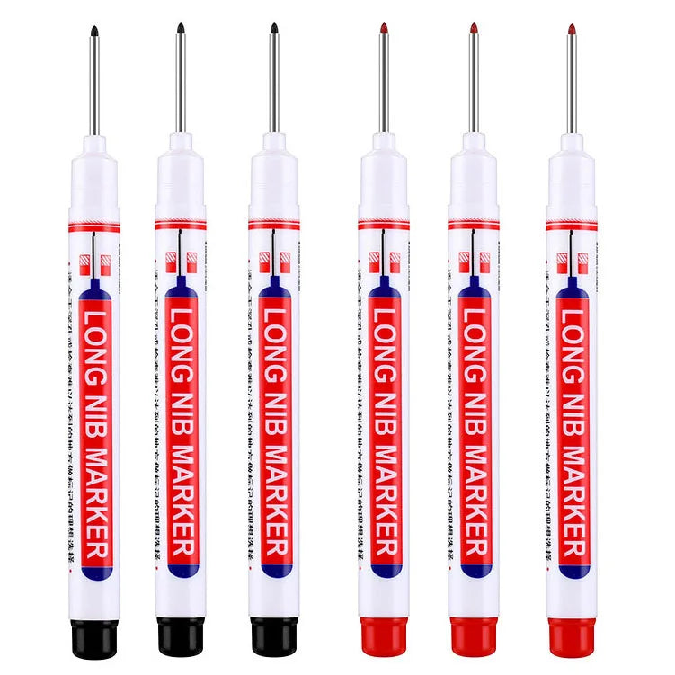 6Pcs/Set 20mm Deep Hole Long Nib Head Markers