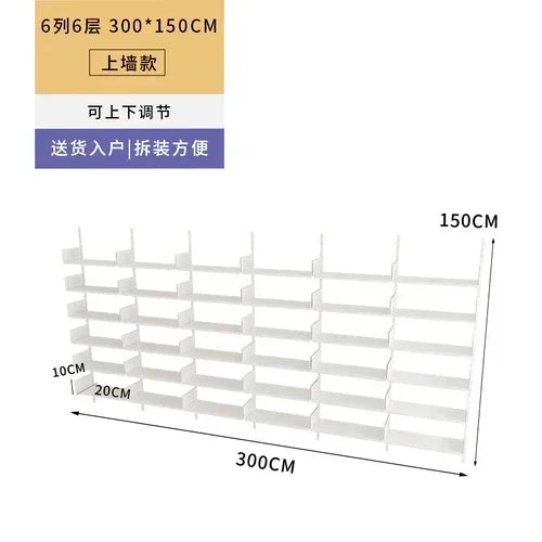 Metal Display Bookcase Magazine Rack Wall Modern Bookcase