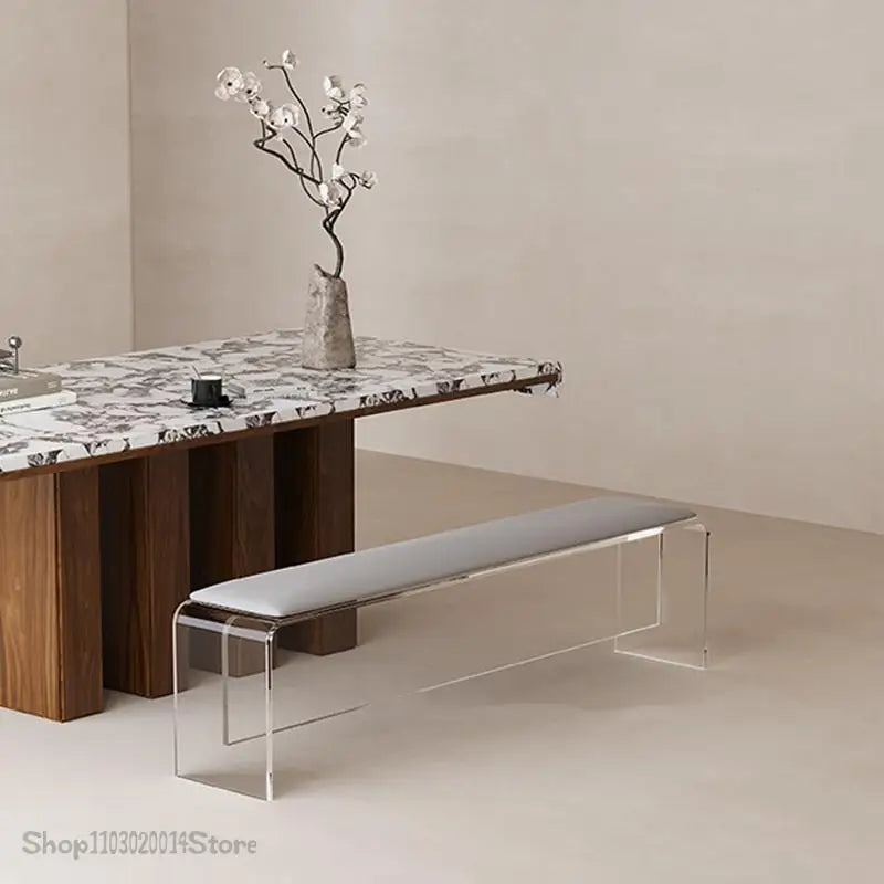 Nordic Acrylic Bench Dining Table Dining Chair Bench