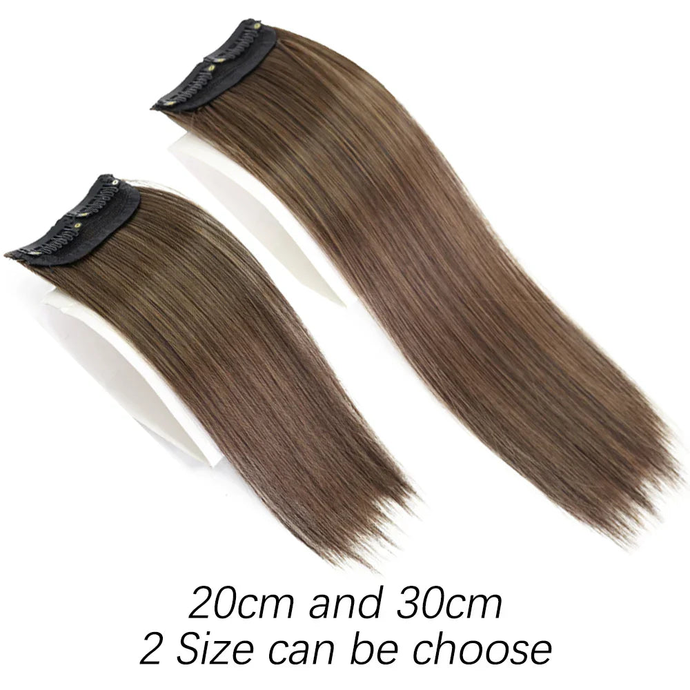 AZQUEEN Synthetic 20cm/30cm Invisible Straight Pads Clip In