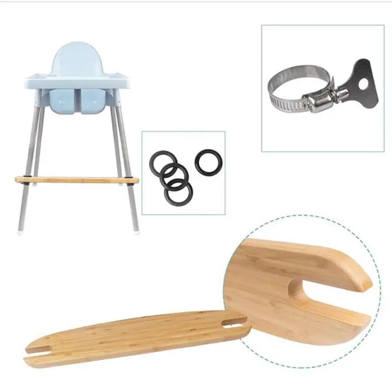 Baby Highchair Foot Rest Footrest Baby Natural Bamboo