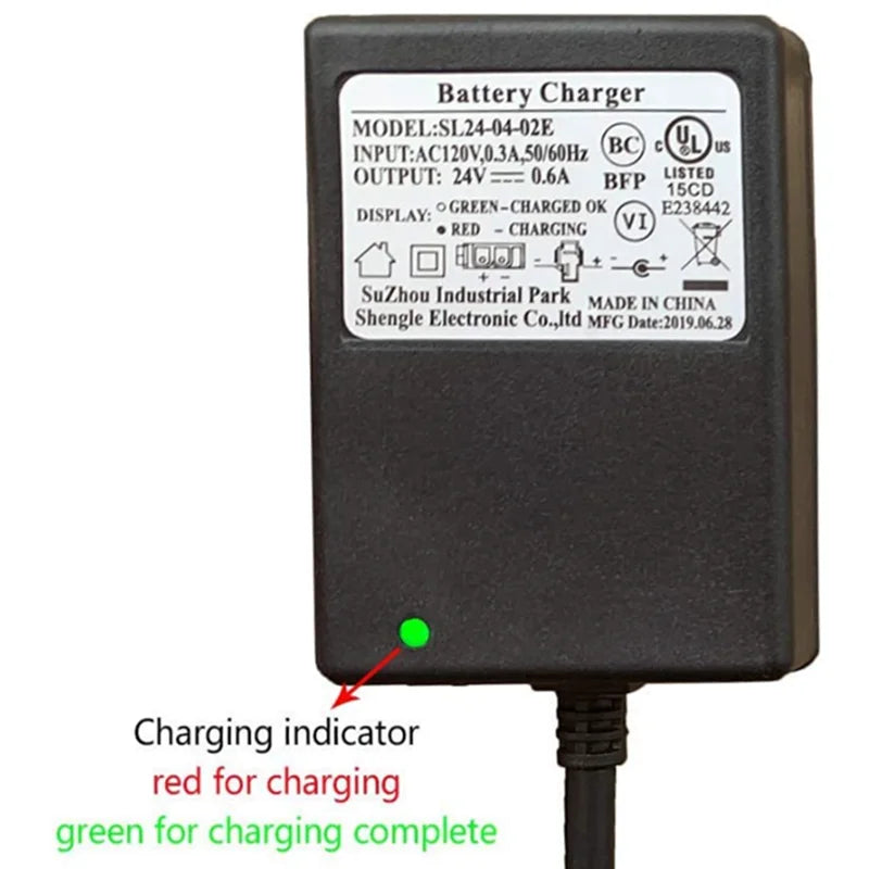 24V B Plug Kids Ride On Car Charger