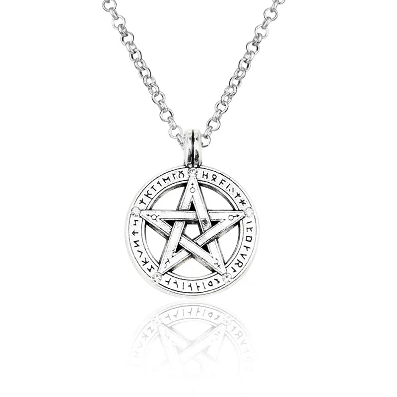 Movie Supernatural Dean Leather Rope Coppery Pendant Necklace