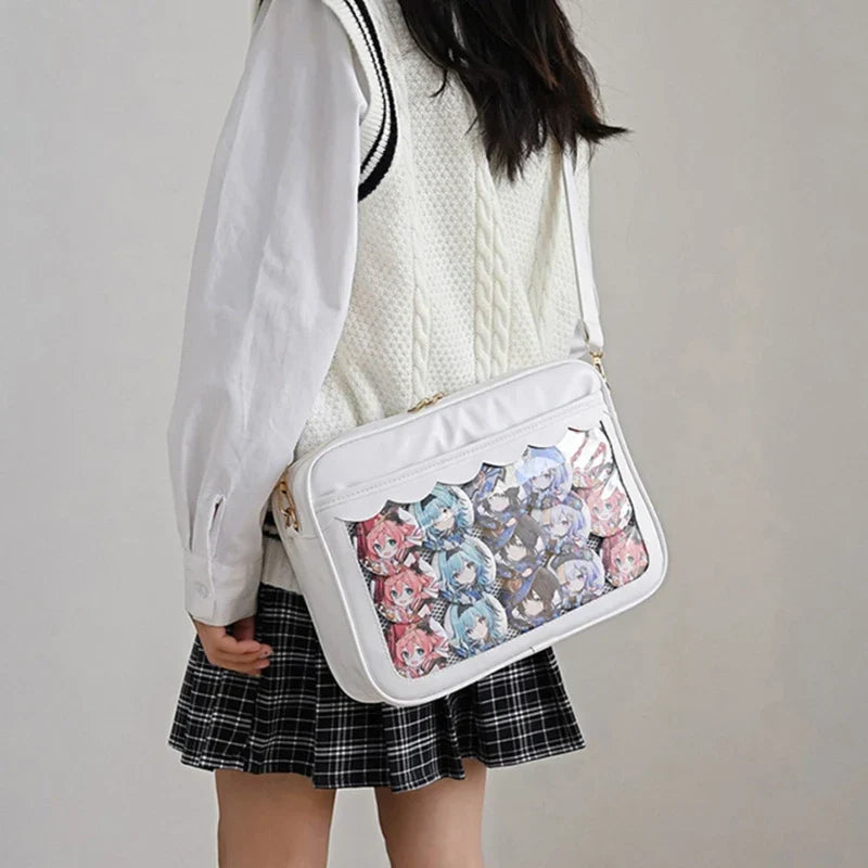 Japanese Harajuku Ita Bag for Women PU Transparent