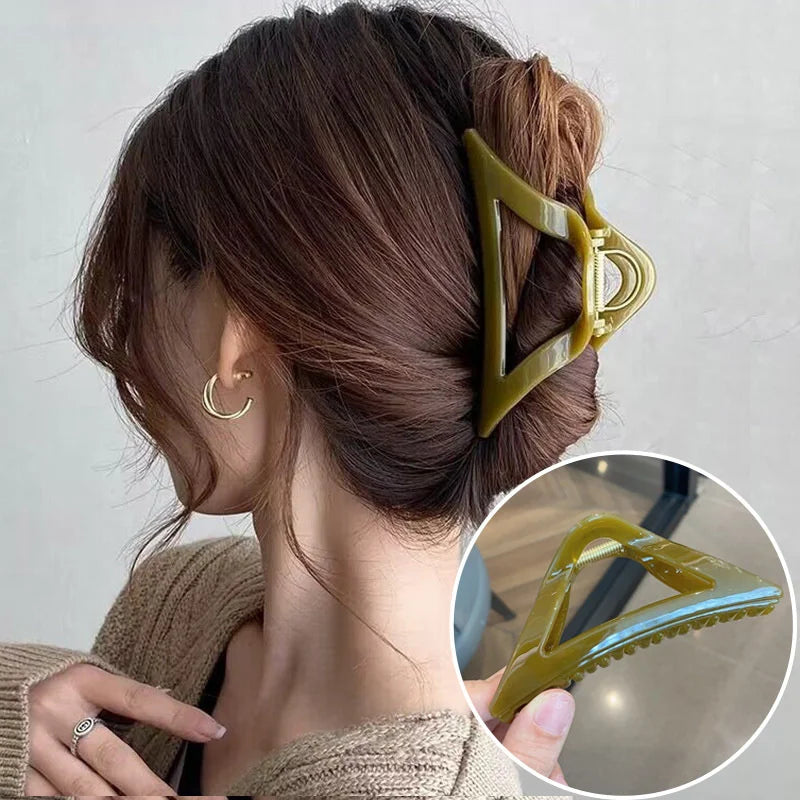Metal Geometric Triangle Hair Claws Girls Popular Hair