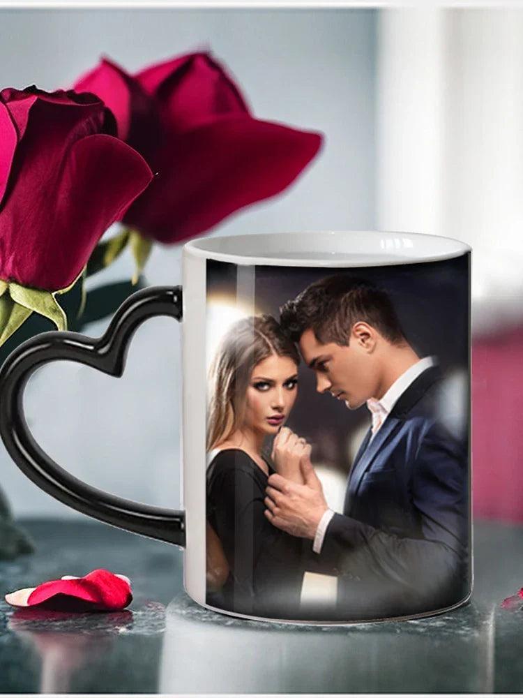 Personalised Magic Mugs Custom Colour Changing Cup Heat
