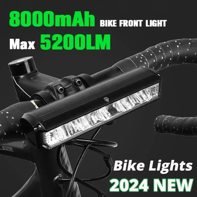 8000Mah Bike Front Lights Waterproof Bicycle Led light