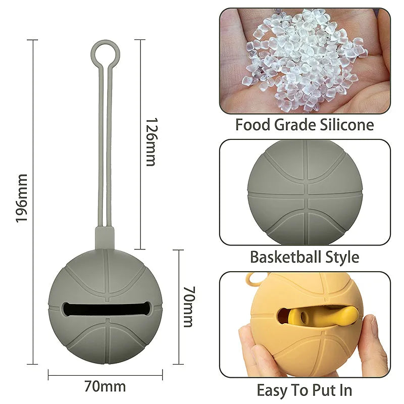 1Pcs Silicone Nipple Storage Bag Kids Pacifier Holder