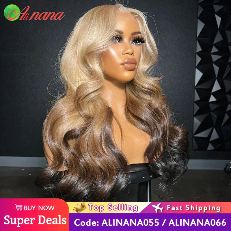 HD 13x4 Lace Frontal Wig Body Wave Ombre