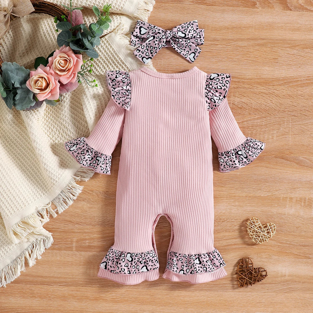 FOCUSNORM 0-18M 2Pcs Baby Girls Boys Romper Clothing