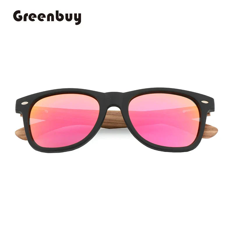 PC Feame Zebra Wood Legs Children Sunglasses Polarized