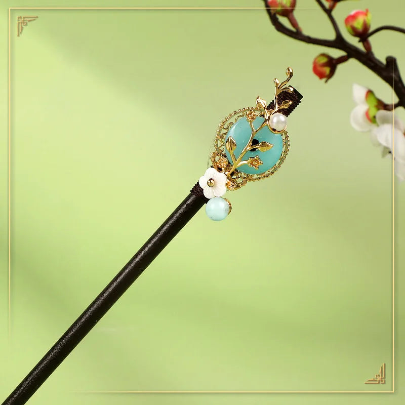 Chinese Hanfu Hair Stick Forks For Women Flower