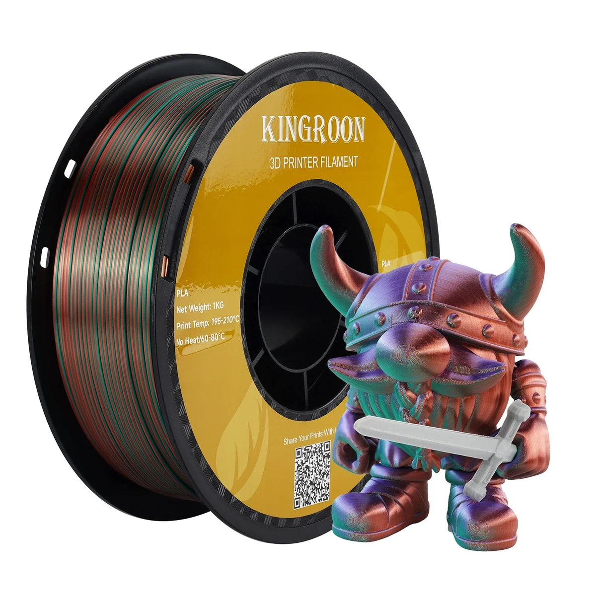 Newest 1KG Tricolor Silk PLA Filament 3D Printer