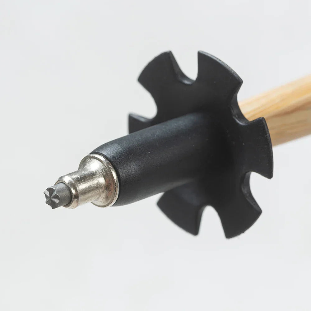 Bamboo Trekking Poles Carbon Fiber Hiking Sticks Portable