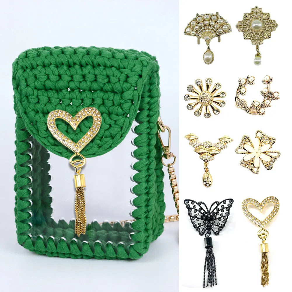 Exquisite Metal Buckle Clasp Bag Purse Hat Decor