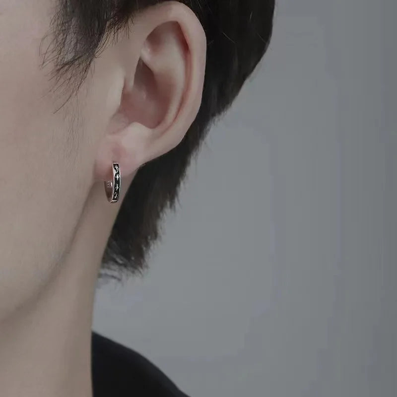 For Men, S925 Silver Needle Earrings For Men