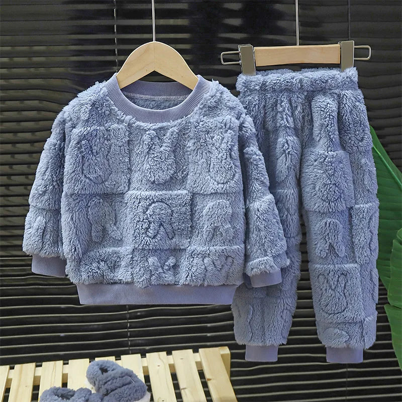 Children Clothes New Fall Winter Pajamas Set Thickened