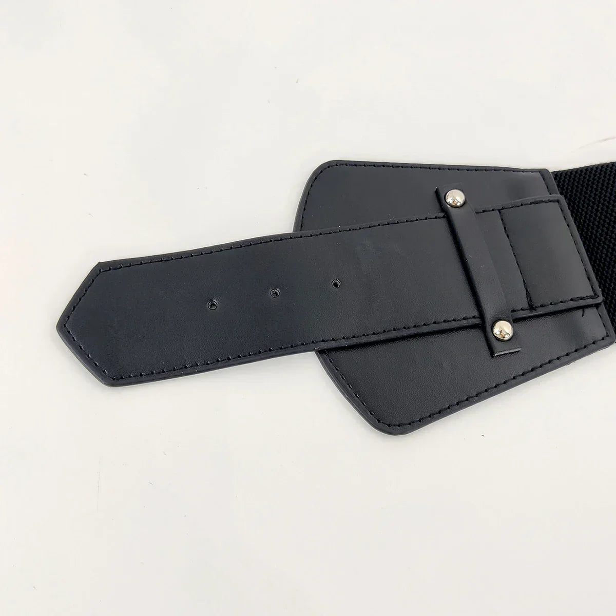 Black Wide Stretch Cummerbunds Female Waist Elastic Corset