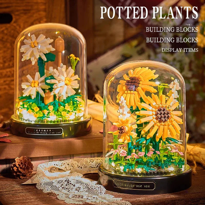 Diy Micro Flower Building Blocks Mini Bricks Particles