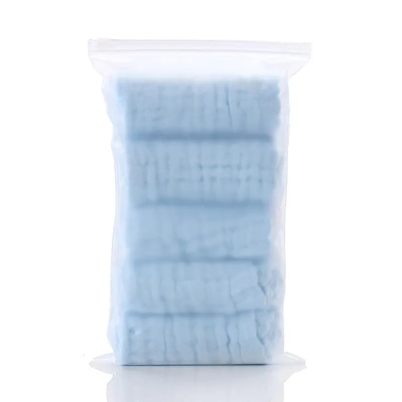 5pcs/batch thickened muslin 30X30cm cotton soft baby towel