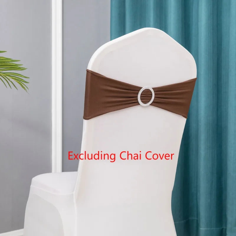 10pcs/lot Stretch Lycra Spandex Chair Covers Bands