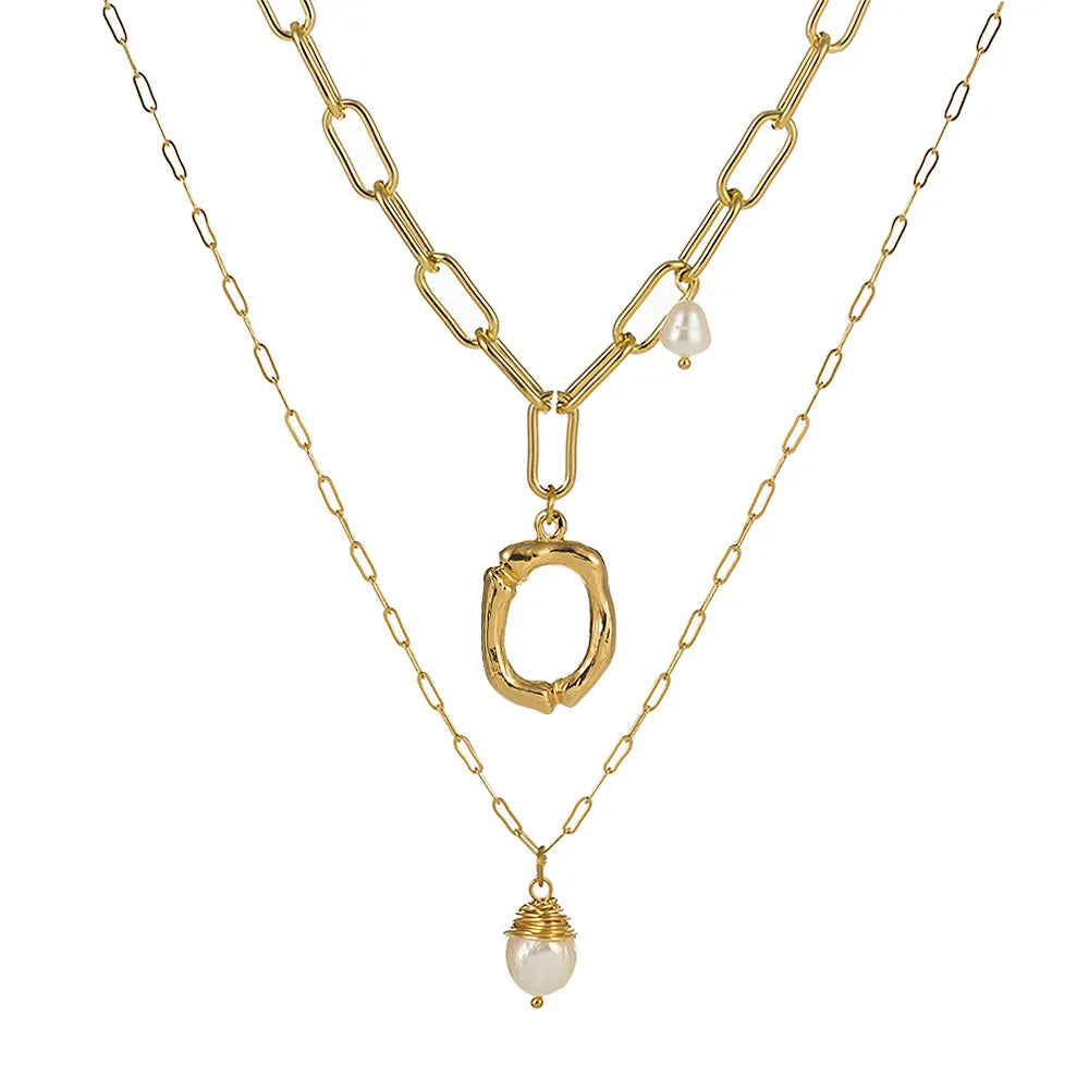 Real Natural Freshwater Baroque Pearl Pendant Necklace