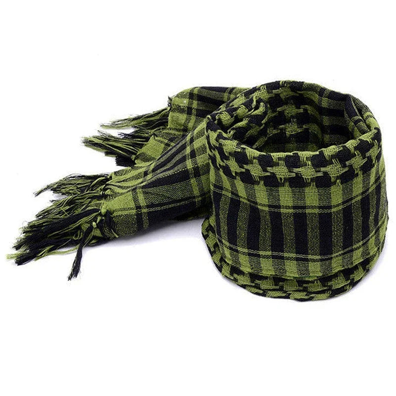 2X Unisex Scarf Polyester Lightweight Plaid Tassel Arab