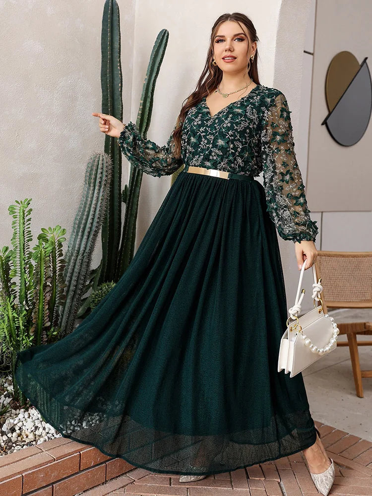 Women Plus Size Maxi Dresses 2023 New Autumn