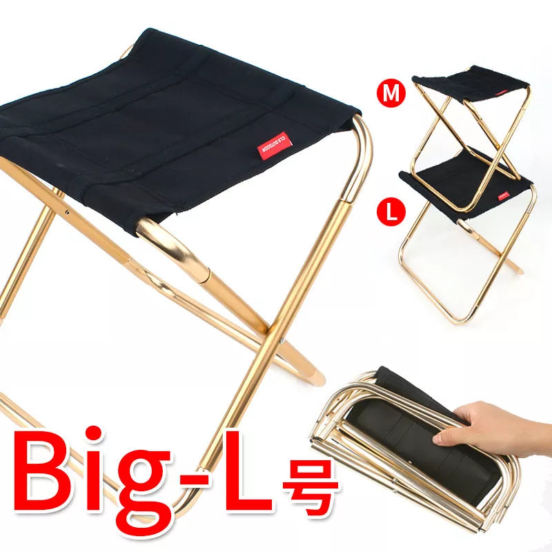 Folding Stool Large 7075 Aluminum Alloy Outdoor Portable