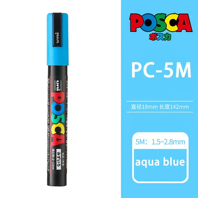 39 Colors Uni Posca PC-5M Paint Marker,1.8-2.5mm Medium