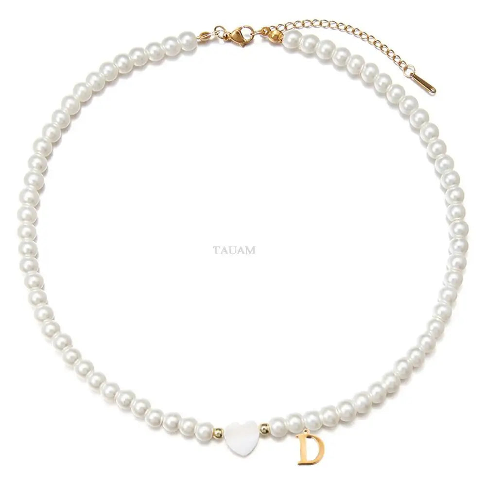 New Trendy Stainless Steel 26 Letter Shell Heart