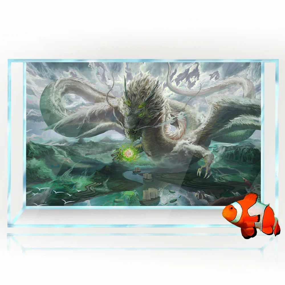 Aquarium Background 3D Chinese Dragon Fantasy HD Printing