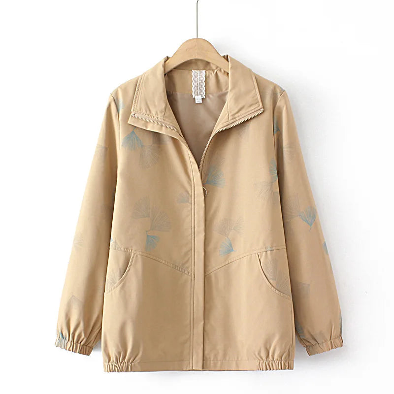7xl Plus Size Jacket Women Clothing Casual Print