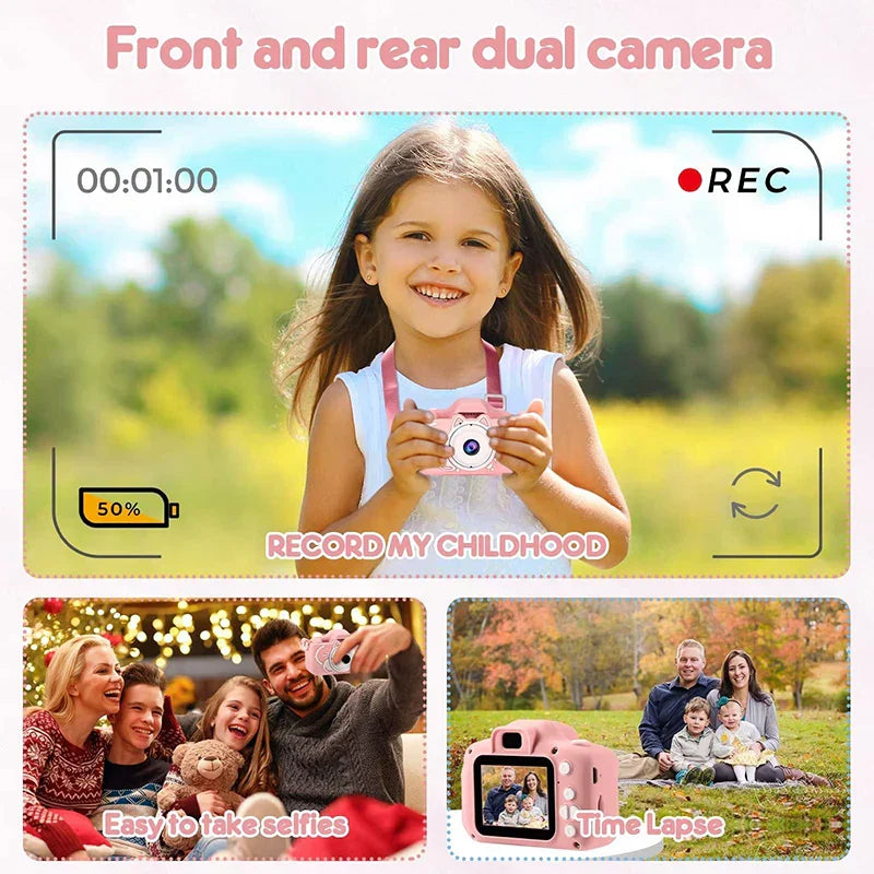 Kids Camera Toys 2 inch Screen HD Cartoon