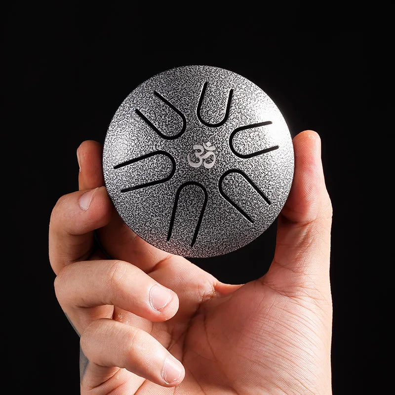 HLURU 3 Inches Steel Tongue Drum 6 Notes