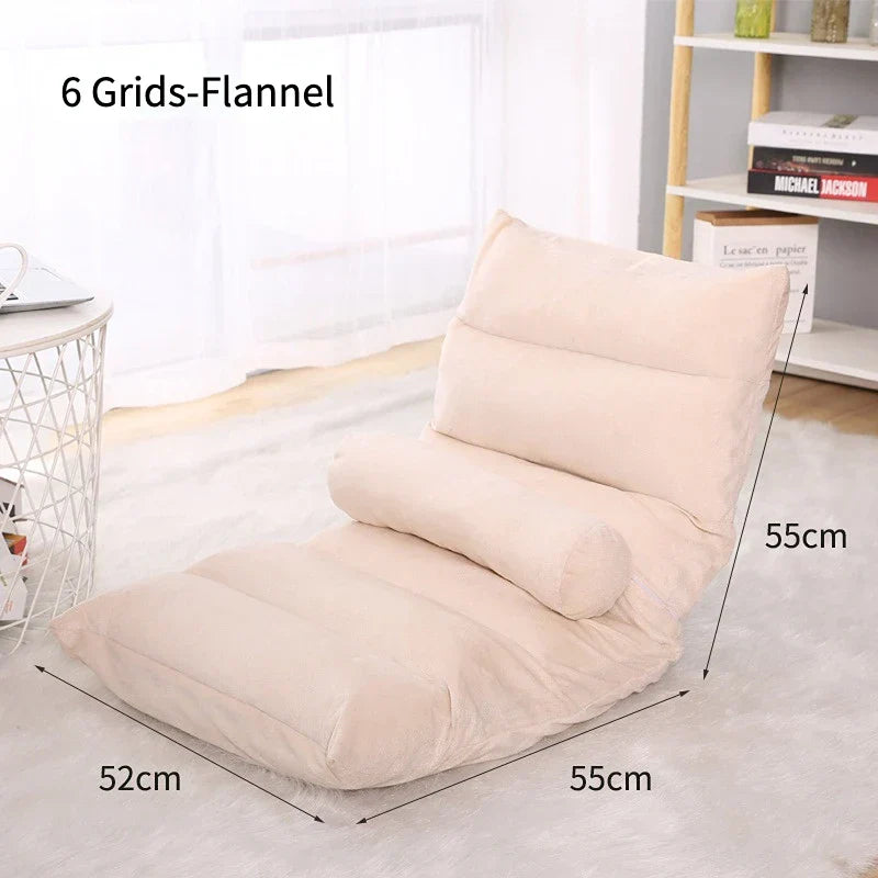Portable Floor Chair Legless Tatami Chair with Back