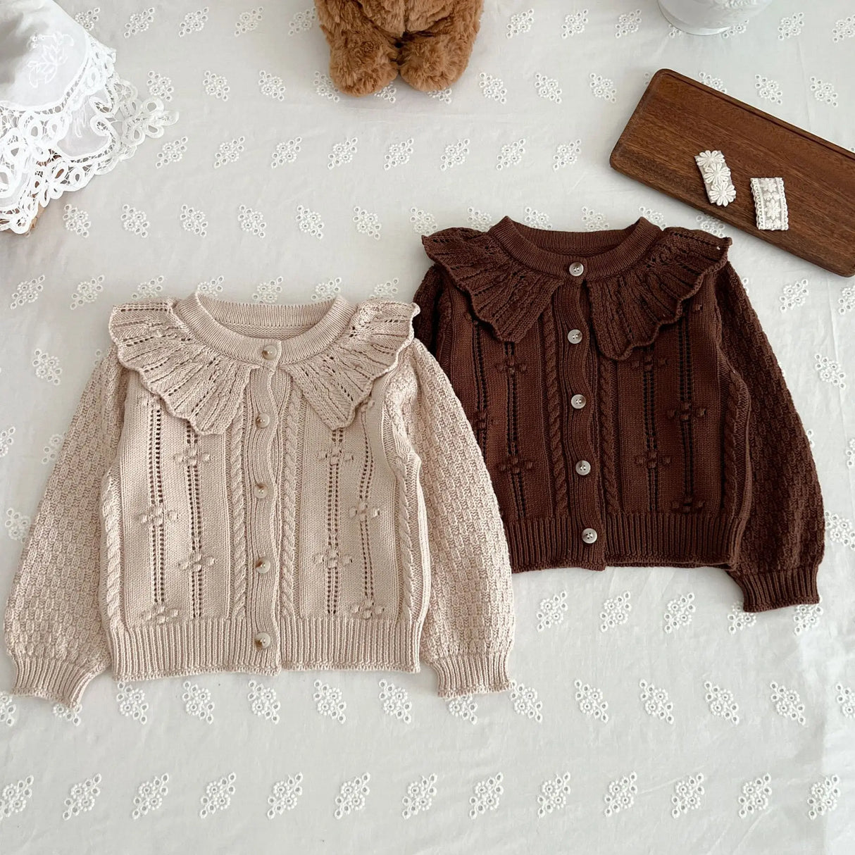 Spring And Autumn Boys And Girls Knit Cardigan