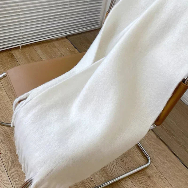 Luxury Cashmere Bright Solid Color Women Scarf Winter