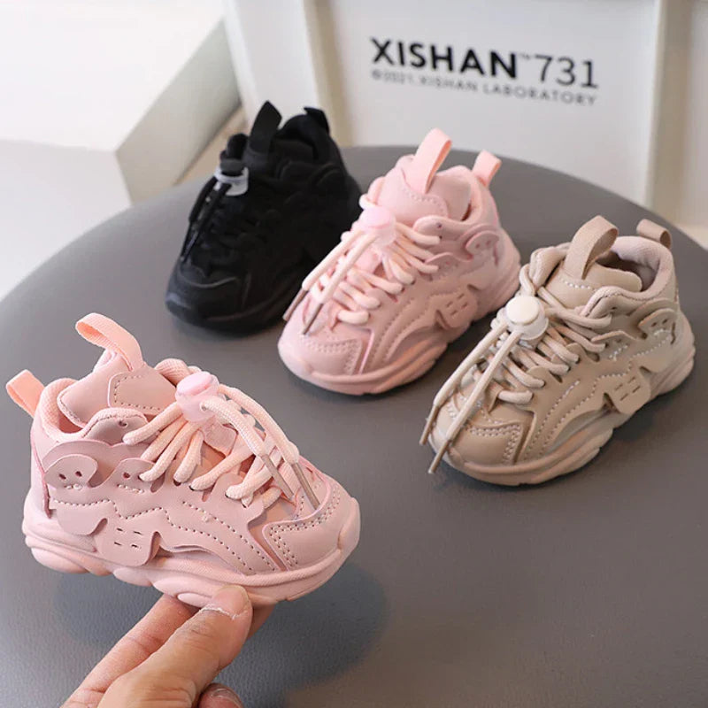 Baby Shoes for Boys Girls Breathable Pu Leather