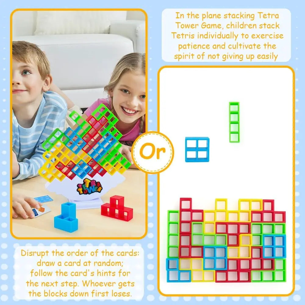 Balance Stacking Board Bricks Kids Adults Tower Block