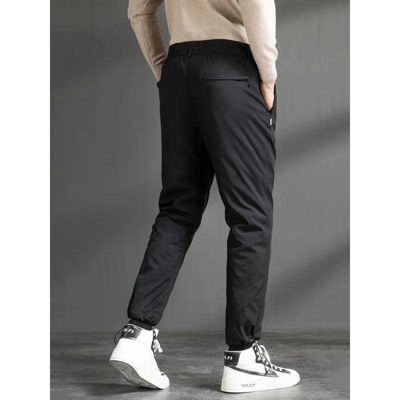 Men White Duck Down Padded Winter Warm Down