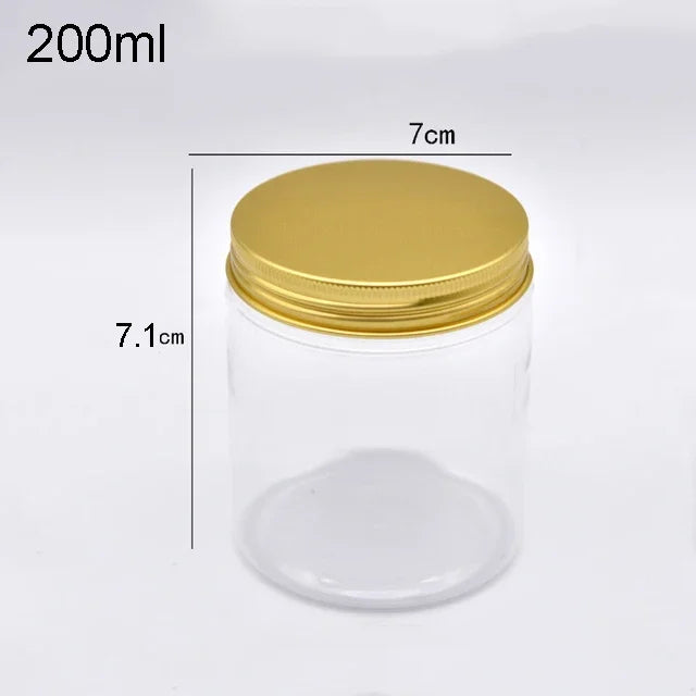 12Pcs Plastic Jar With Lids Clear Cosmetic Refillable