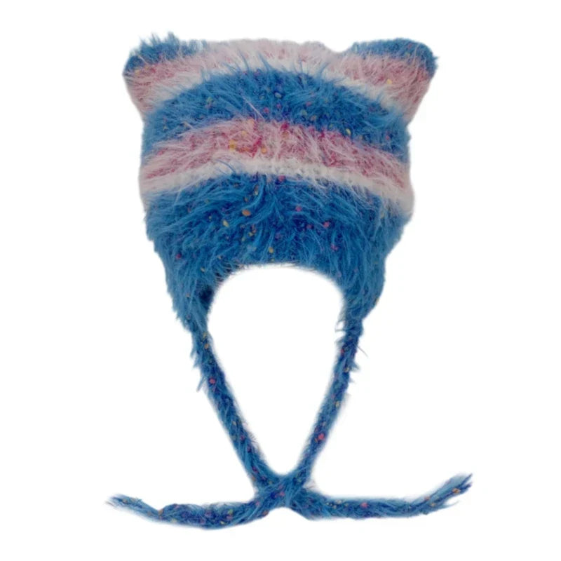 Fun Cat Ear Hat Unisex Skull Hat Y2K