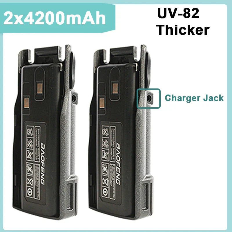 Baofeng UV-82 Battery 2800/3800/4200 mAh Enlarge for Walkie