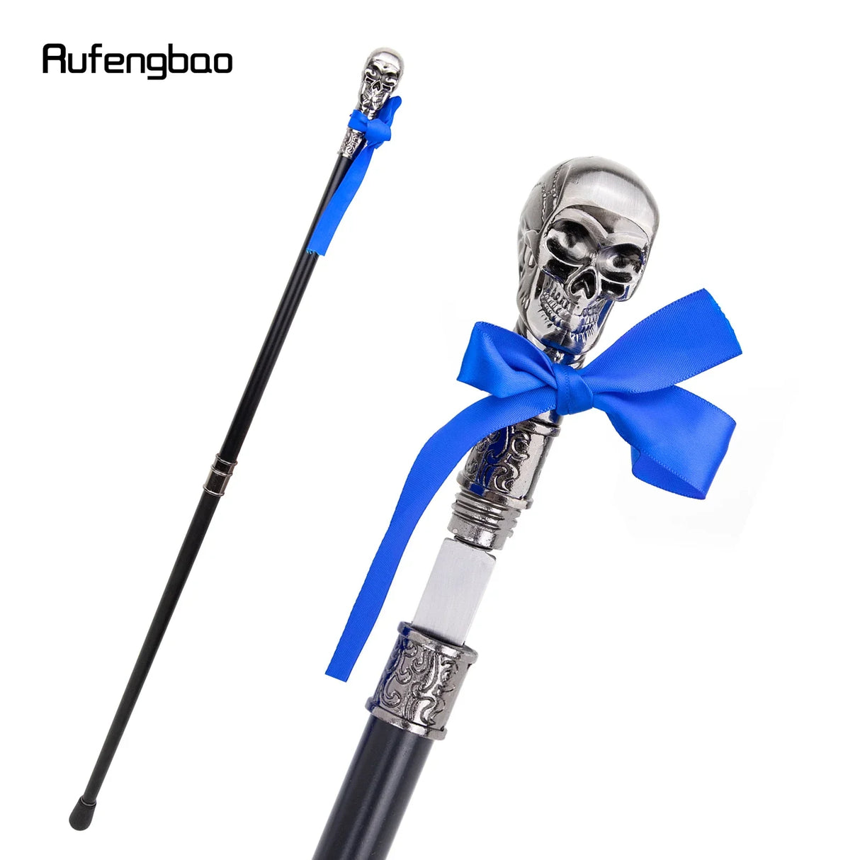 Skull Head with Bow Tie Walking Stick with