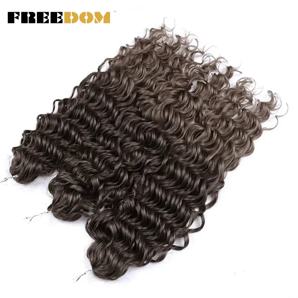 FREEDOM Synthetic Deep Wavy Twist Crochet Hair Afro