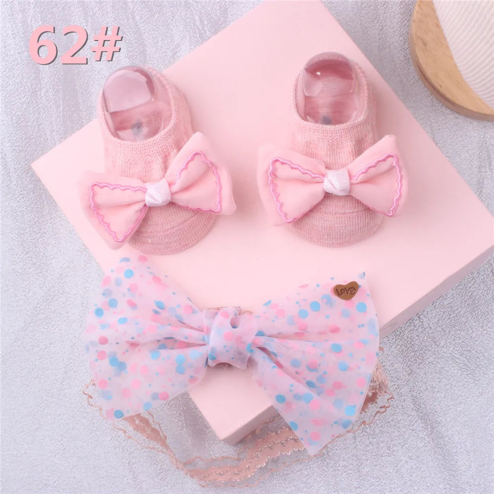 1 Set Cute Gift Bow Flowers Baby Girls
