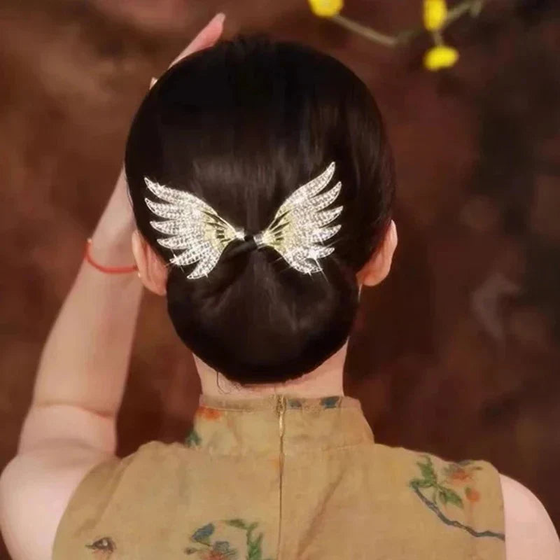 Chinese Style Hair Twister Crystal Wings Women Curler